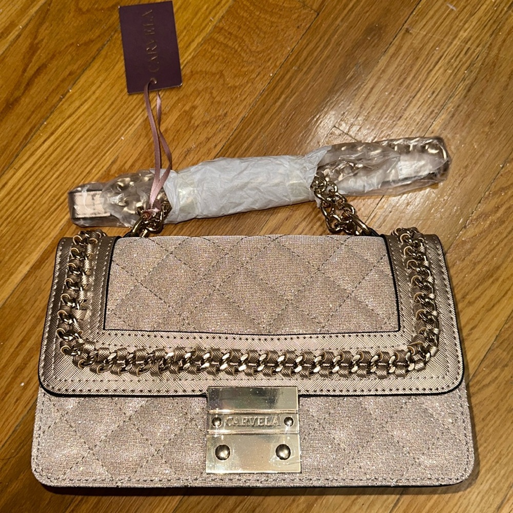 Carvela Champagne Shimmer Crossbody